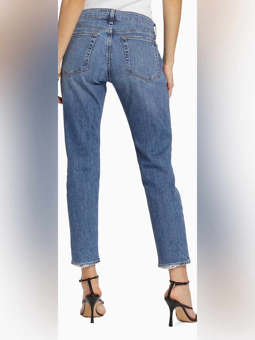 Rag and Bone Dre Low-Rise Slim Boyfriend Jeans Size 34 Good Condition